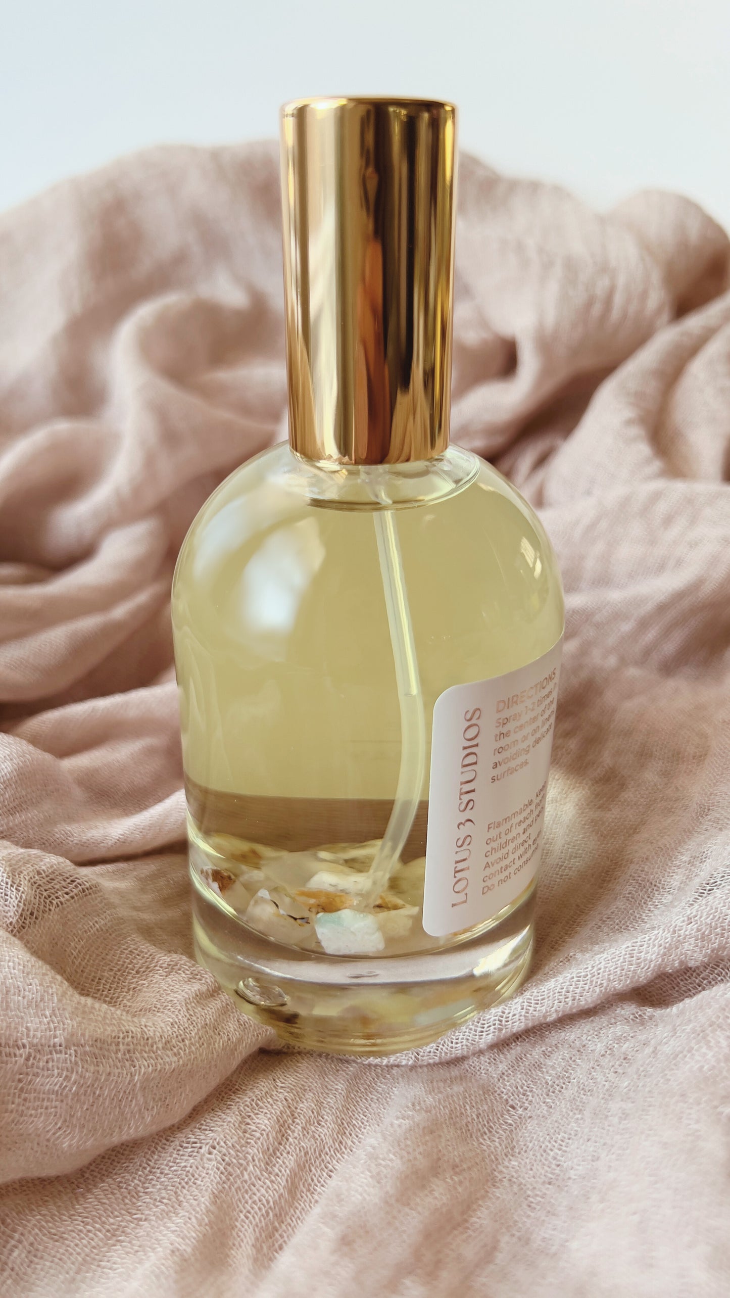 Relax Crystal Infused Room + Linen Spray | White Tea + Thyme - Blossom Agate Crystals