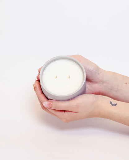 Salted Papaya + Pink Hibiscus Scented Ceramic Candle