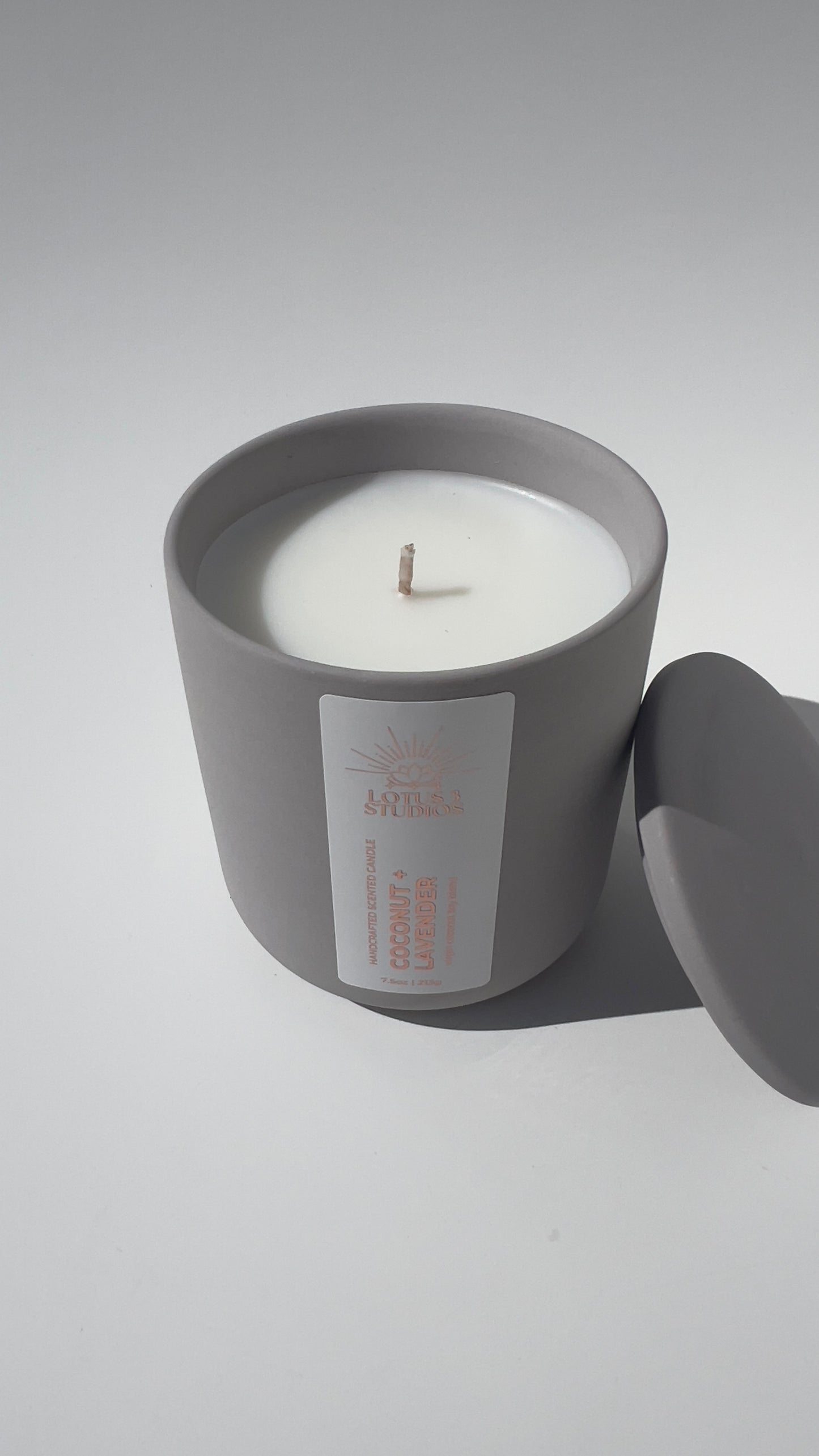 Coconut + Lavender Scented Ceramic Candle