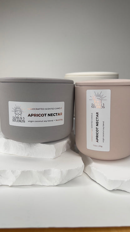 Apricot Nectar Scented Ceramic Candle