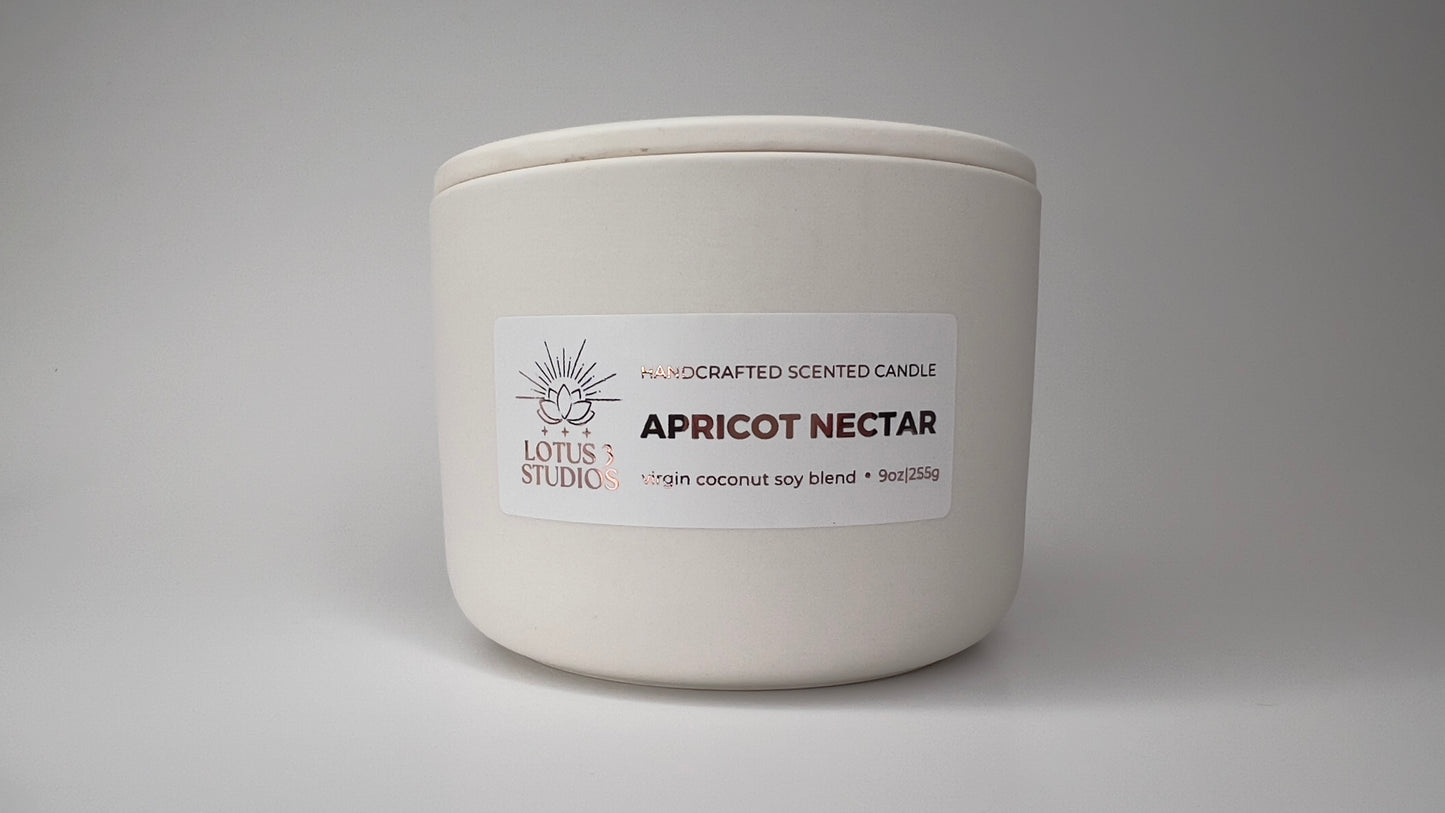 Apricot Nectar Scented Ceramic Candle