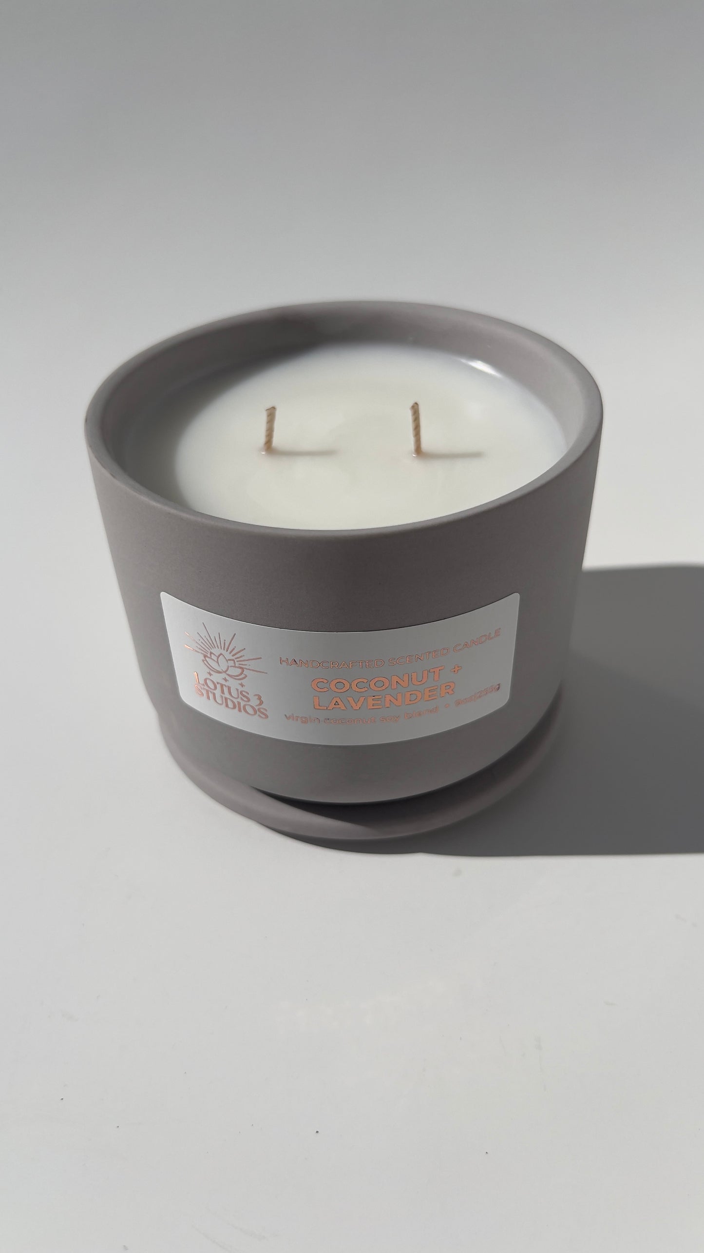 Coconut + Lavender Scented Ceramic Candle