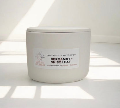 Bergamot + Shiso Leaf Scented Ceramic Candle