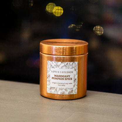 Mahogany Pumpkin Spice - 10oz Wooden Wick Candle