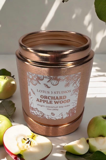 Orchard Apple Wood - 10oz Wooden Wick Candle