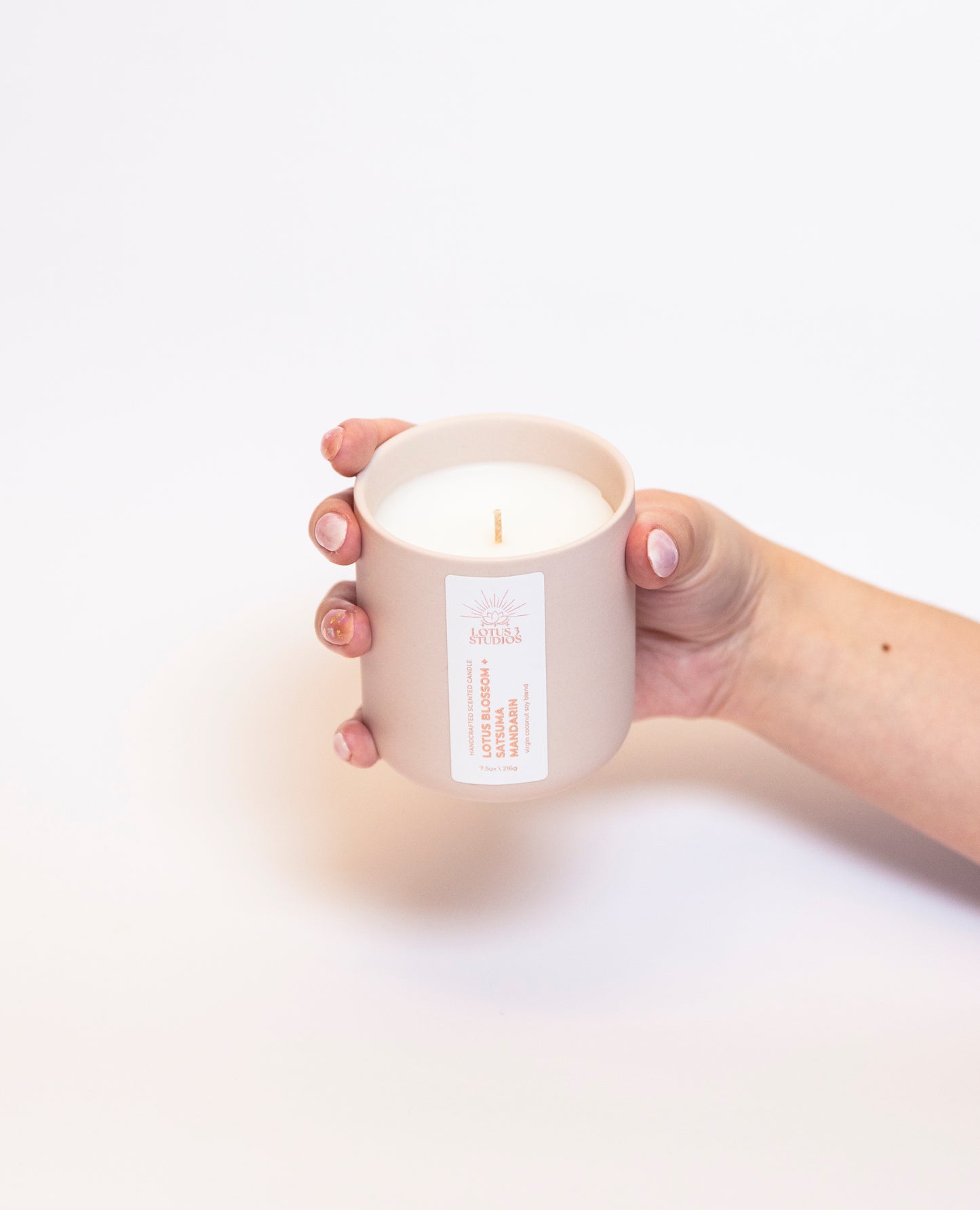 Lotus Blossom + Satsuma Mandarin Ceramic Scented Candle