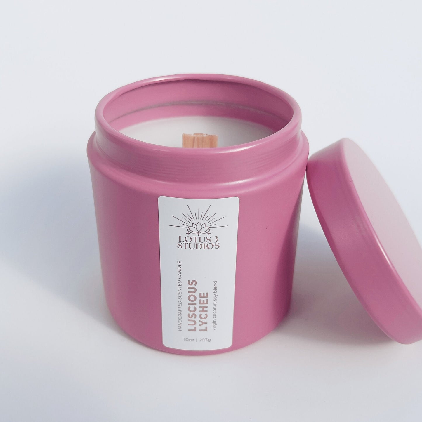 Luscious Lychee - 10oz Wooden Wick Candle